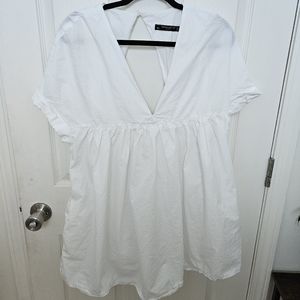 Zara Trafaluc collection white romper size M